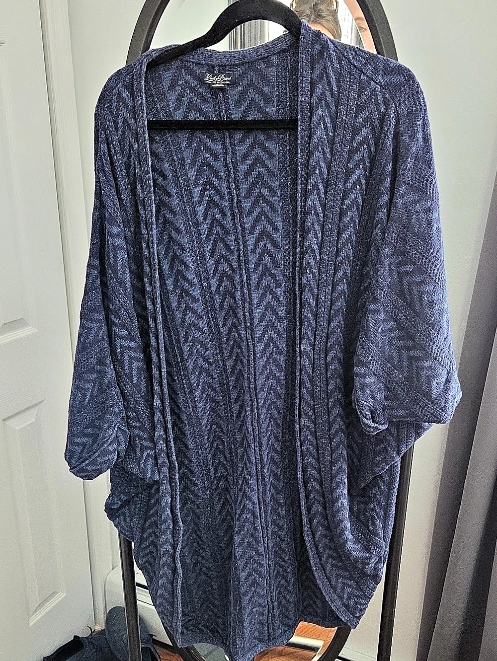 Lucky Brand Women's Blue Oversized Cardigan Like New